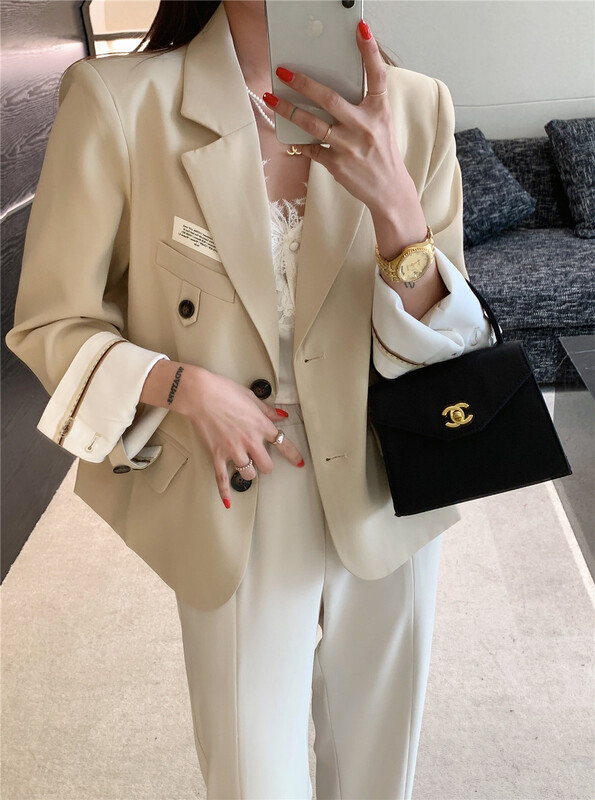 goods in stock! New year in early spring! [Aishang] Korean alphabet label casual suit 11352# lwy