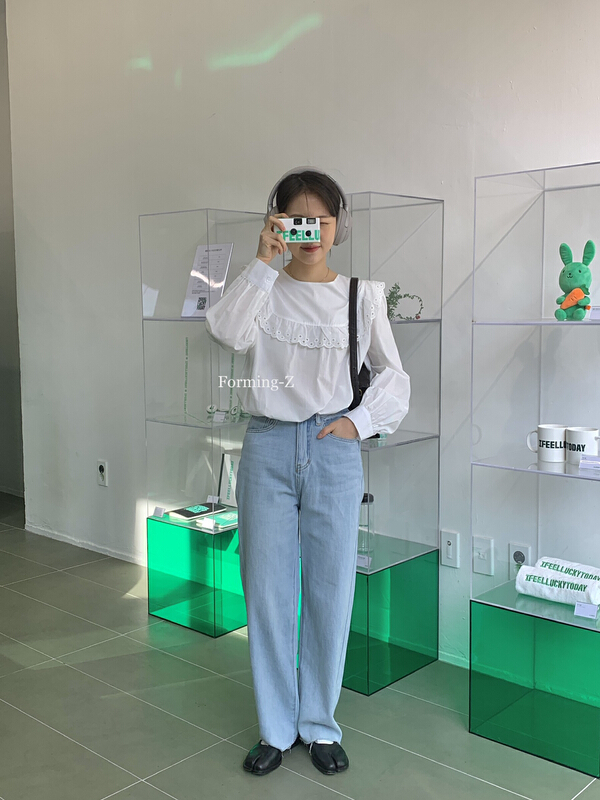 New year in early spring! [forming-z] simple and versatile Korean wide leg jeans 235# zxl