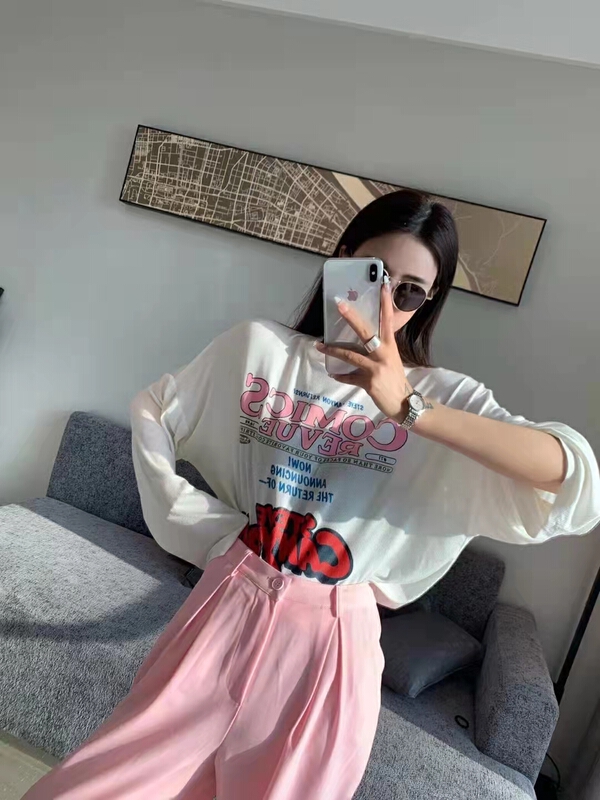 【YG】韓版ins潮牌印花長袖T恤  6369#  LWY