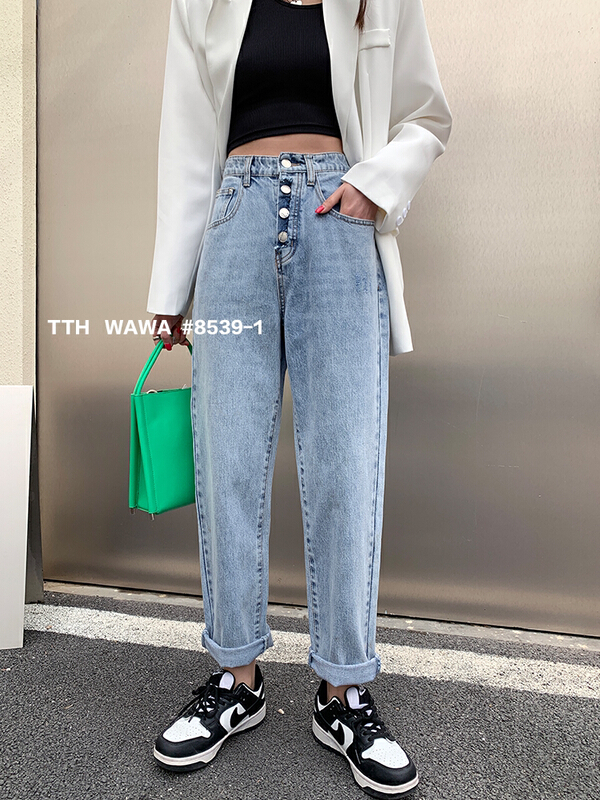 New year in early spring! [Wawa] wide leg versatile skinny jeans b8539-1# XYJ