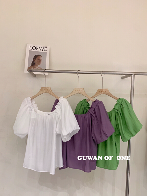 [Gu Wan] simple and versatile solid color shirt 56051# zxx