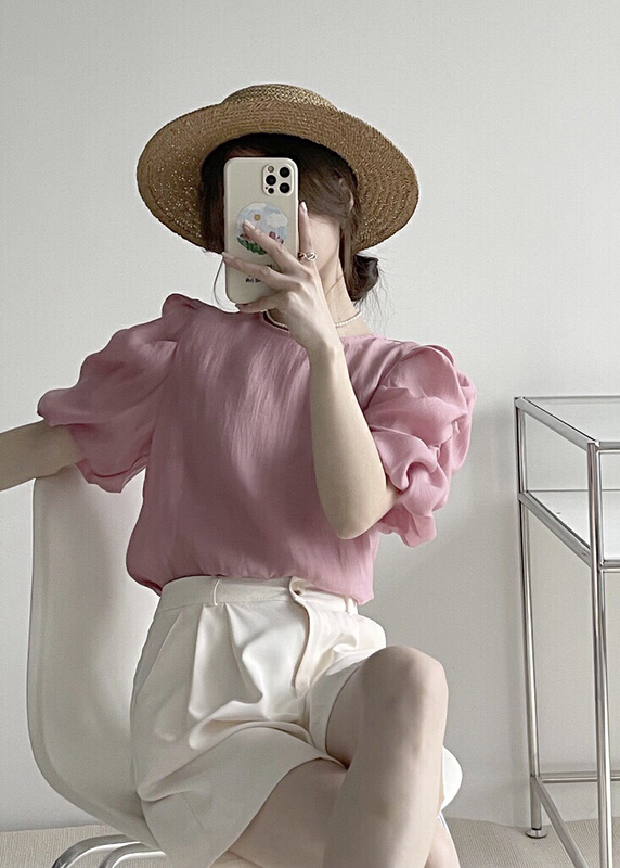 goods in stock! New in early summer! [Lun Hui] crew neck simple and versatile shirt 35122# LSL