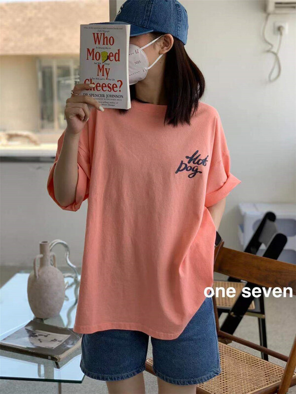 New in early summer! [one seven] Korean simple letter short sleeve T-shirt 5023# XYY