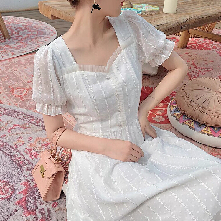 現貨!初夏上新!【KIKI STUDIO】甜美小清新溫柔連衣裙(不含搭配)  5755#  HJY