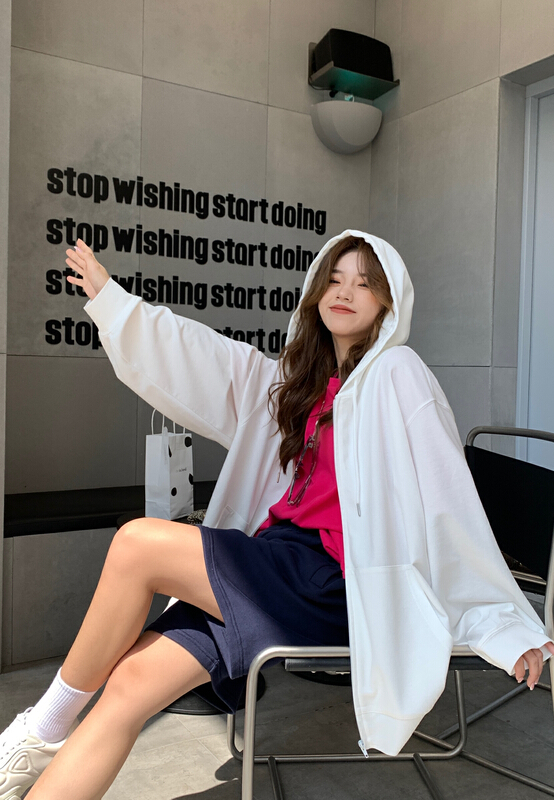 New in early summer! [11An] clear color sunscreen hooded versatile short coat a6331# LSL