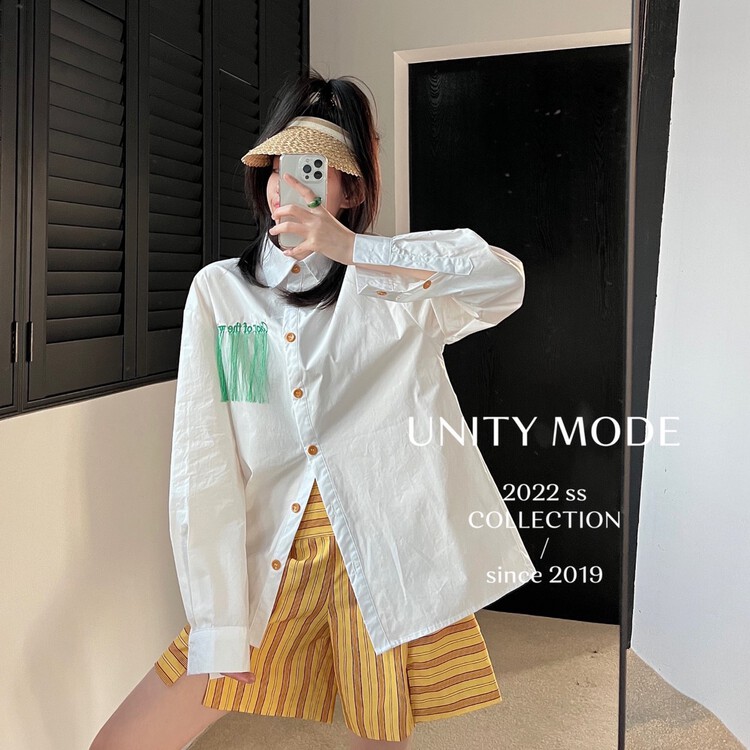 Original price 106.03! New year in early spring! [unity] design sense niche chic shirt 8956# cqw