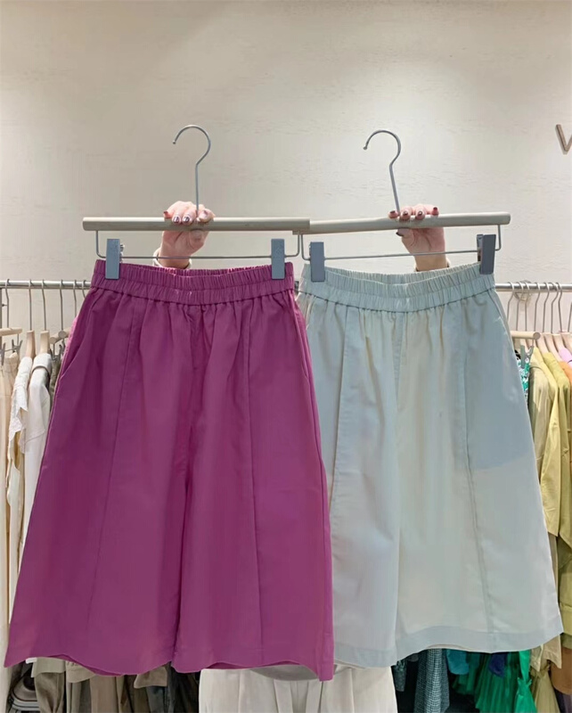 [vengo] elastic waist versatile 5-point casual shorts 6930# XJ