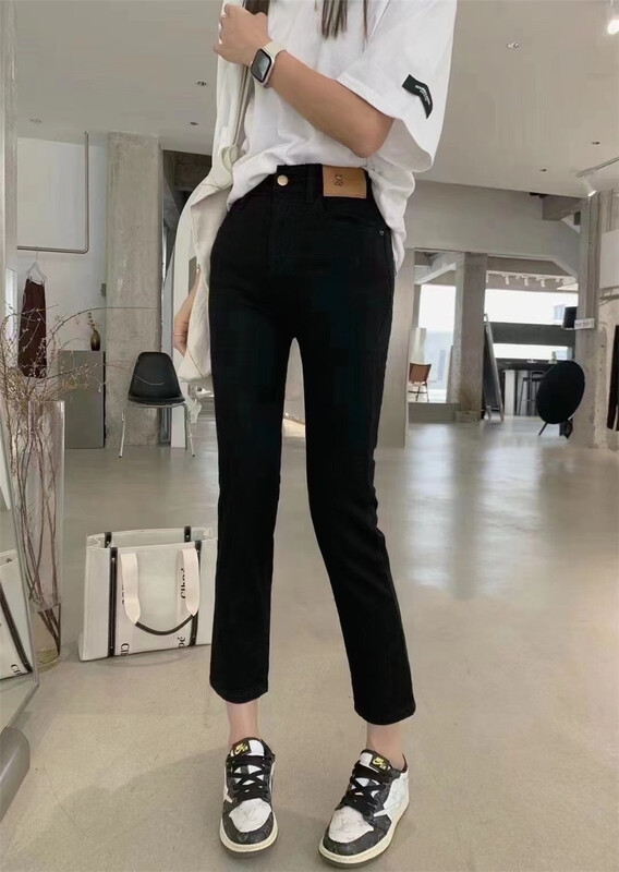 [Korean palace queen] Korean tight split Capri Jeans 8872# WPL