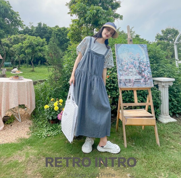 goods in stock! New in early summer! [Rin] Korean versatile loose casual strap skirt (only strap skirt) r21081# cqw