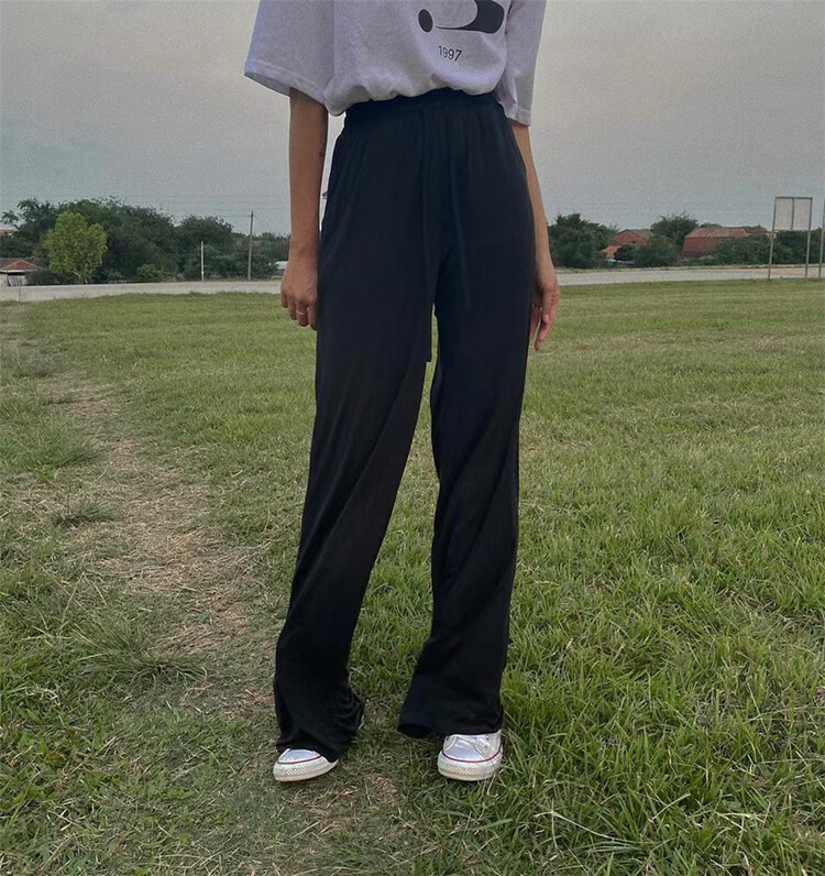 [one seven] Korean textured drawstring casual pants k1833# LSL