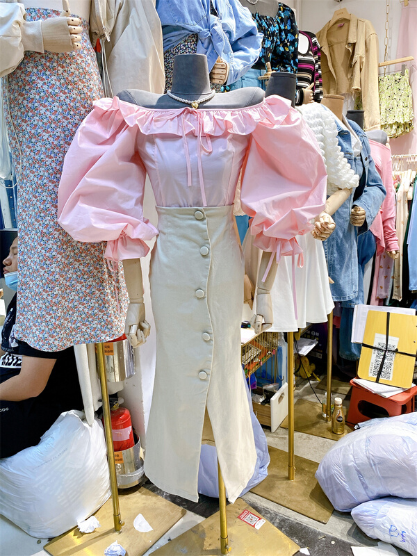 goods in stock! New year in early spring! [sister] Korean one shoulder Pullover blouse 105# ozq