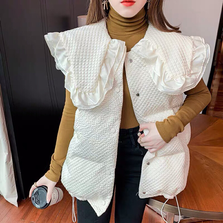 goods in stock! [salmoka] Korean version large lapel vest warm down jacket (including 90% white duck down) 006# YYW