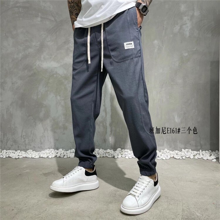 New year in early spring! [bangani] comfortable drawstring elastic waist small label casual pants b161# ZZL