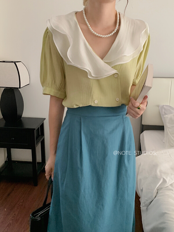 [note] Korean sweet and gentle blouse 22383# HBx