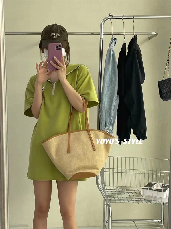 [yoyo's] simple and versatile shawl dress 8527# XYY