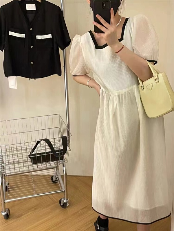 [Duomi] square neck color blocking fashion dress ys1-801# zxl