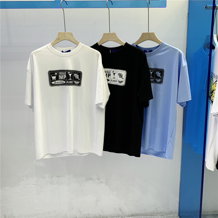 [Parkson] round neck loose print short sleeve T-shirt 5609# ZZL
