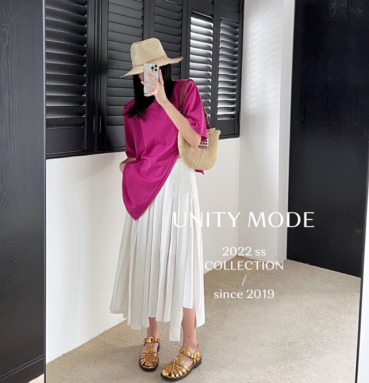 New in early summer! [unit] pleated skirt 6382# cqw