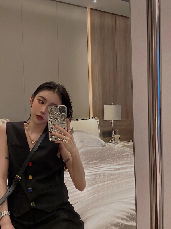 [Nancy] V-neck sleeveless versatile vest ds009# WPL