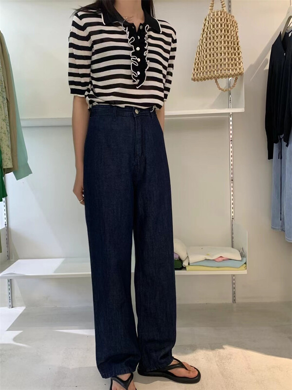 Korean style straight jeans