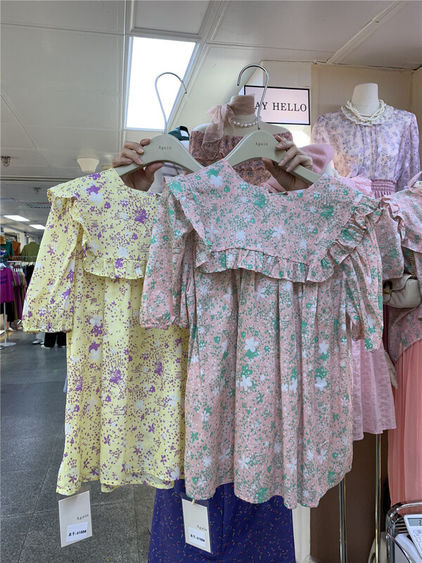 [again] floral style slim dress 6188# PCZ