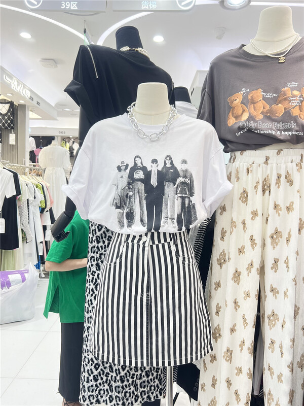 [Zaza] striped Korean age reducing skirt 9052# LSL