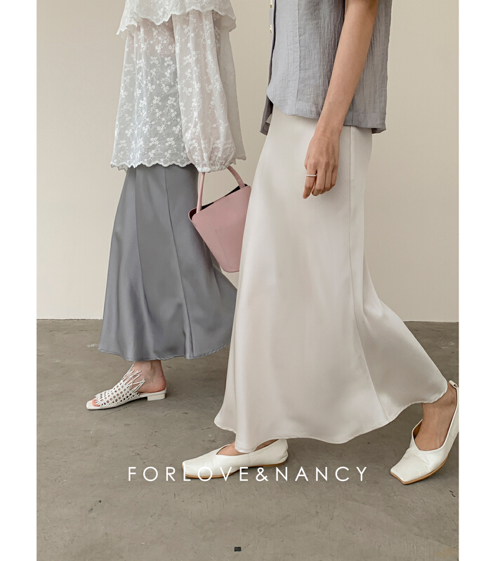 New year in early spring! [FN] fashionable and elegant Hip Wrap solid medium length skirt fa2bs4031# cqw
