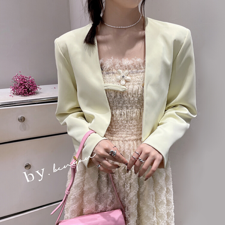 New year in early spring! [benyan] minority back drawstring solid color short coat 9856# zxx