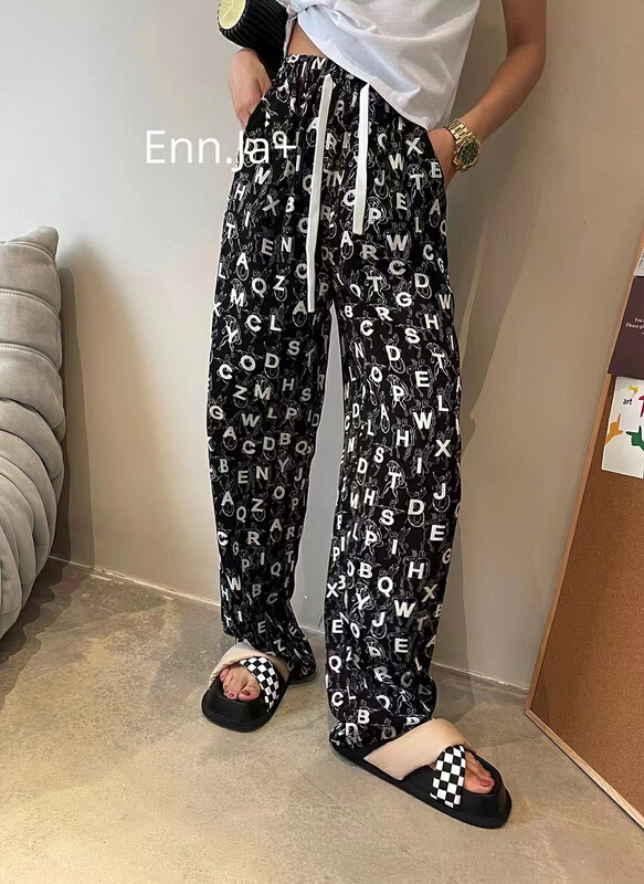goods in stock! [rainbow] slim and wide leg comfortable casual pants 30112# WTT