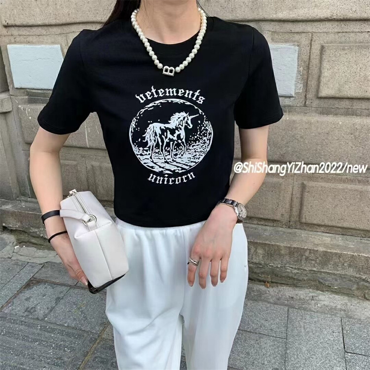 [le. Ki] niche design animal round neck short sleeve T-shirt 2286# CLS
