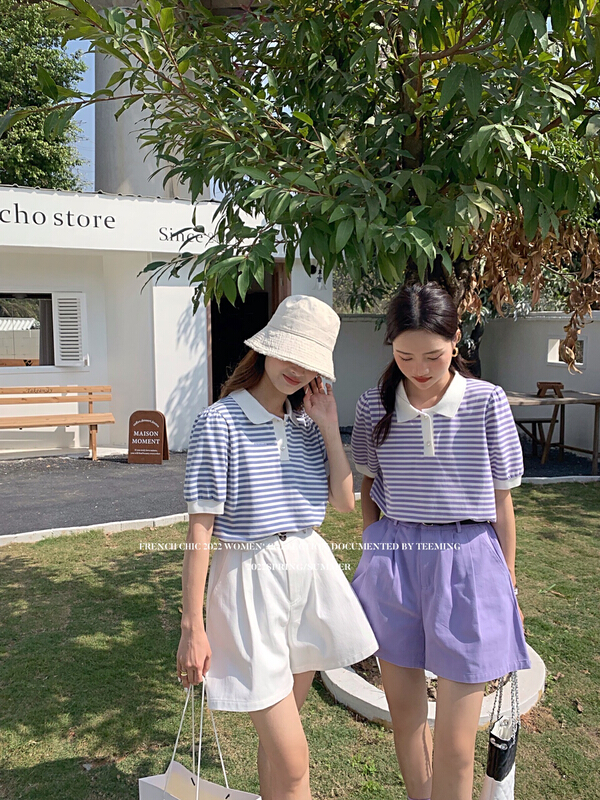 New year in early spring! [teem ing] Korean version high waist slim and wide leg casual shorts (with belt) 22t086# hjy