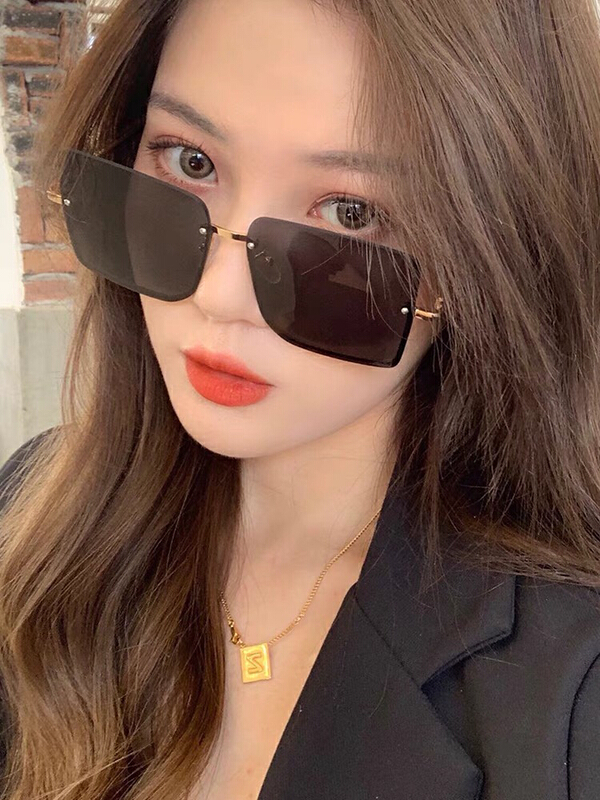 [fiber color scarf glasses] Korean fashion temperament versatile Sunglasses (with box) 50922# LSL