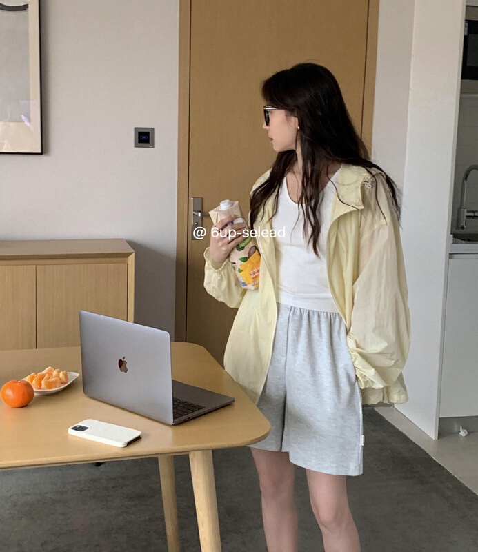 New in early summer! [6-up] Korean versatile casual sunscreen shirt 68207# XJ