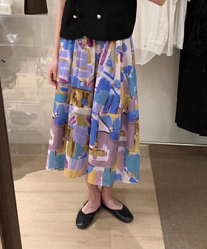 goods in stock! New in early summer! [RS] printed tie dyed fashion skirt dh2121# XYY