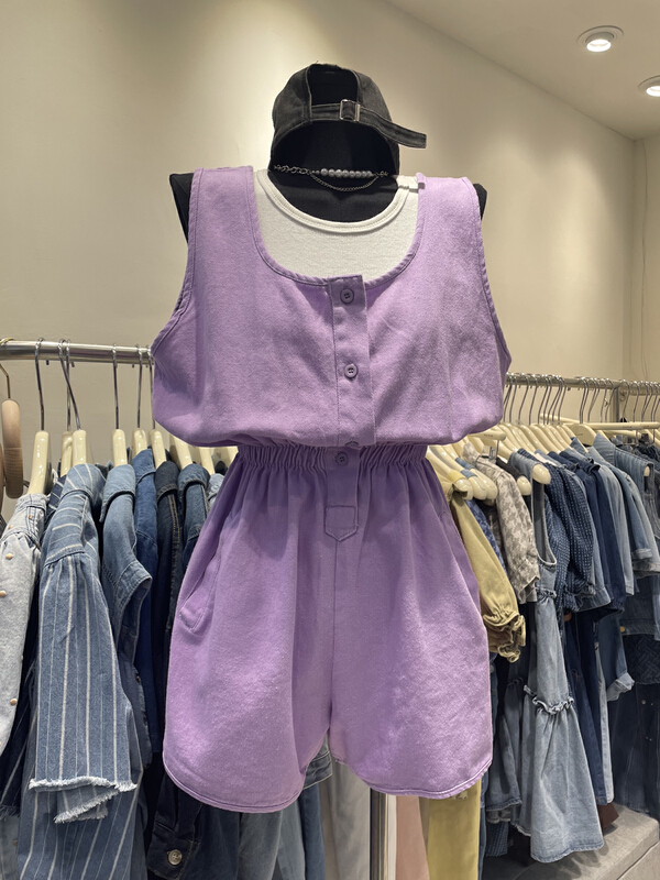 New in early summer! [Dandan] macarone sleeveless versatile Jumpsuit (only for Jumpsuit) a2216# LSW