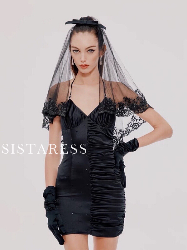 [Sistar] heavy industry hot drill sexy neck dress 9195# JJ