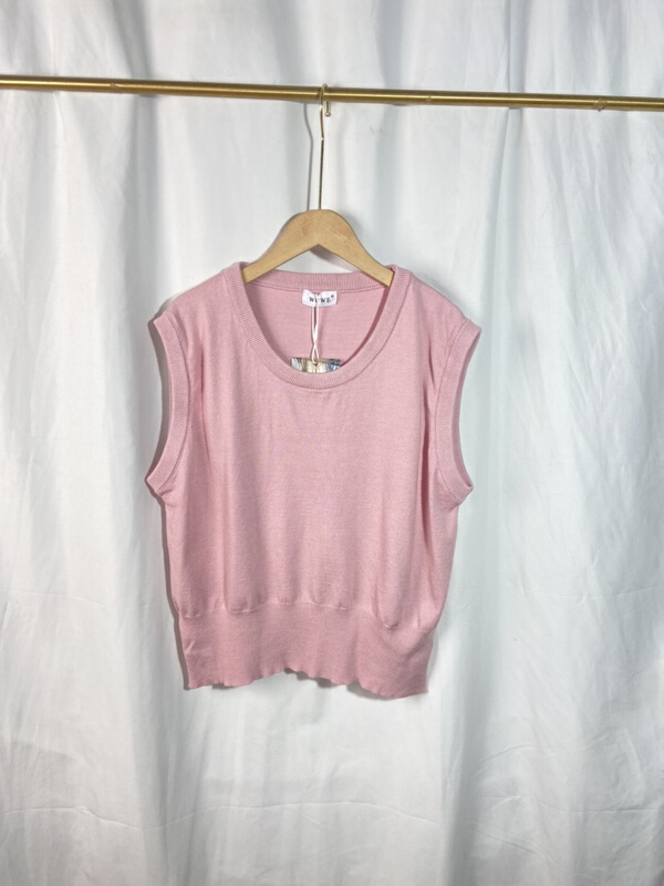 New in early summer! [Yi show shop] sleeveless round neck versatile thin vest 1112# Cl