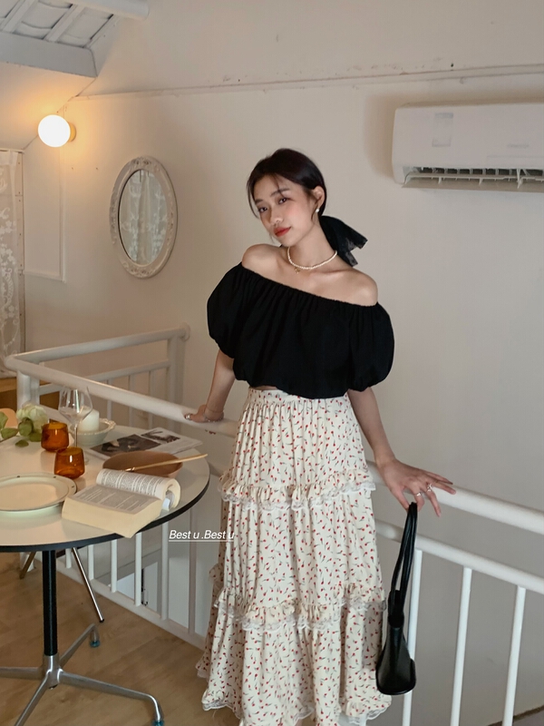 [best u] Korean floral cake design skirt 60007# LSW