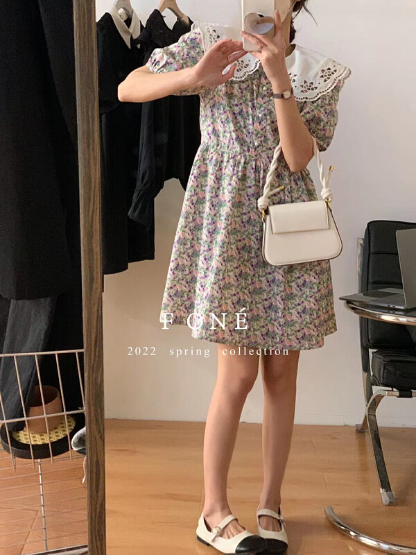 [f one] Korean lace doll neck dress 52058# WPL