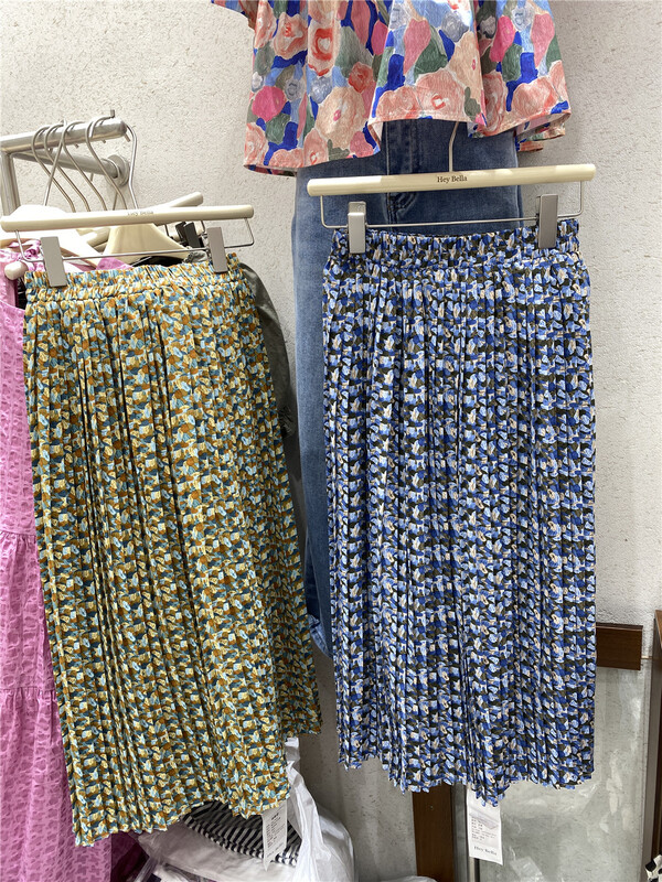Original price 59.00! [hey Bella] floral pleated lady skirt f045# ll