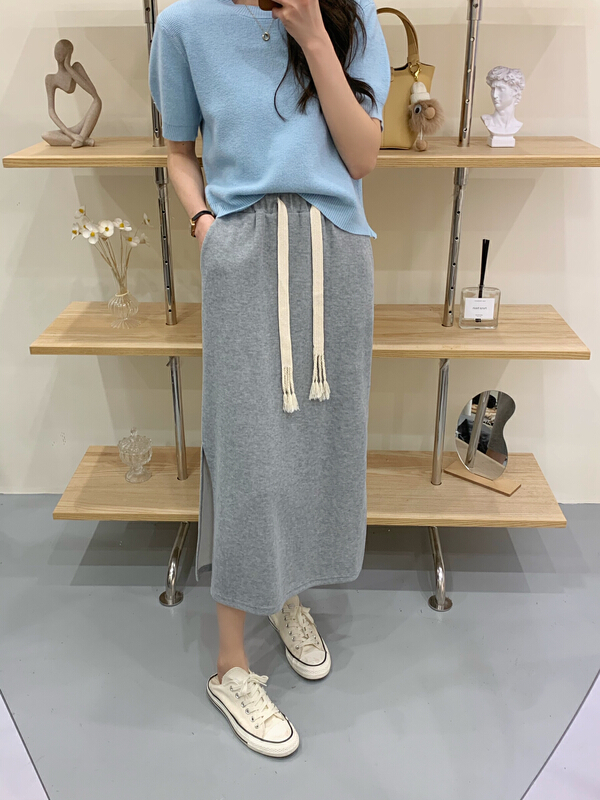 New year in early spring! [victory. 2] simple and versatile drawstring skirt b83# WPL