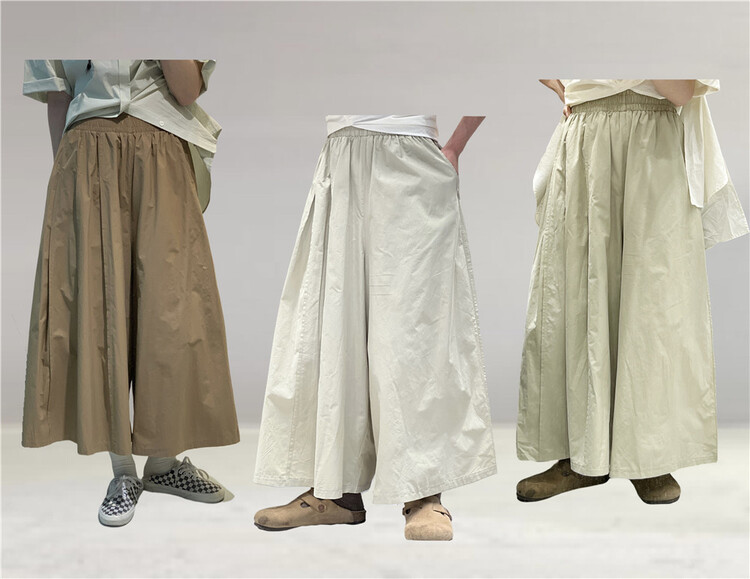 In early summer! [several cloth see Sichuan] Korean style slim solid color versatile asymmetric skirt pants 822172\xyy