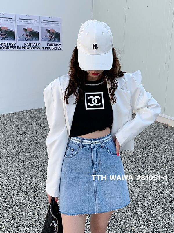 New year in early spring! [Wawa] Korean casual versatile denim skirt 81051-1# ozq