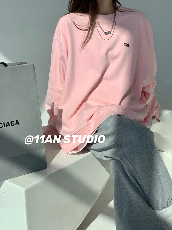 [11An] letter printed loose sweater a6305# LSL