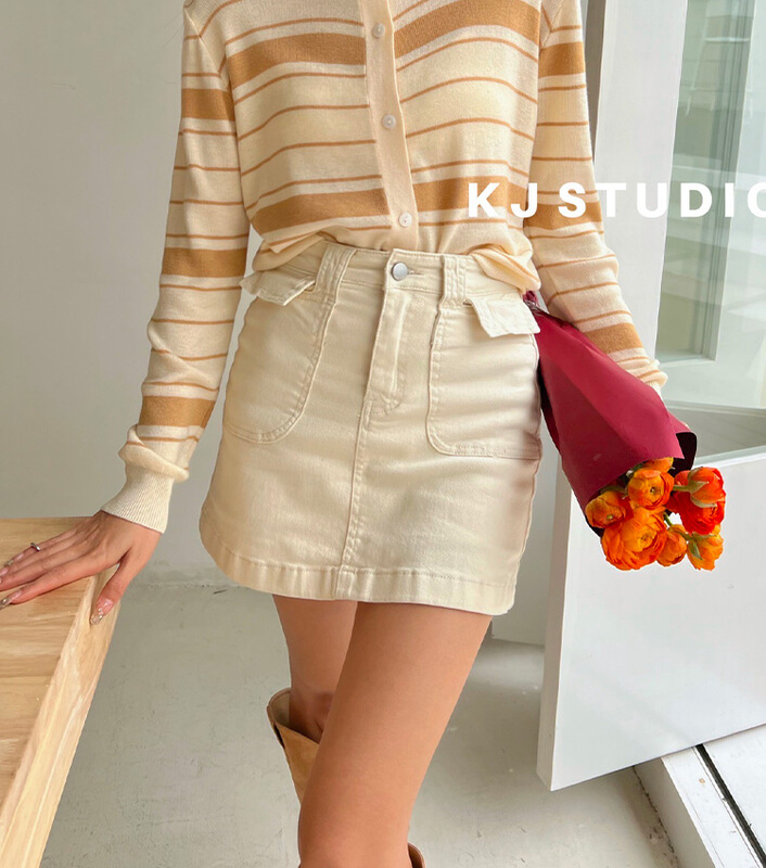 New year in early spring! [kJ] A-line pocket slim skirt 2799# zxl