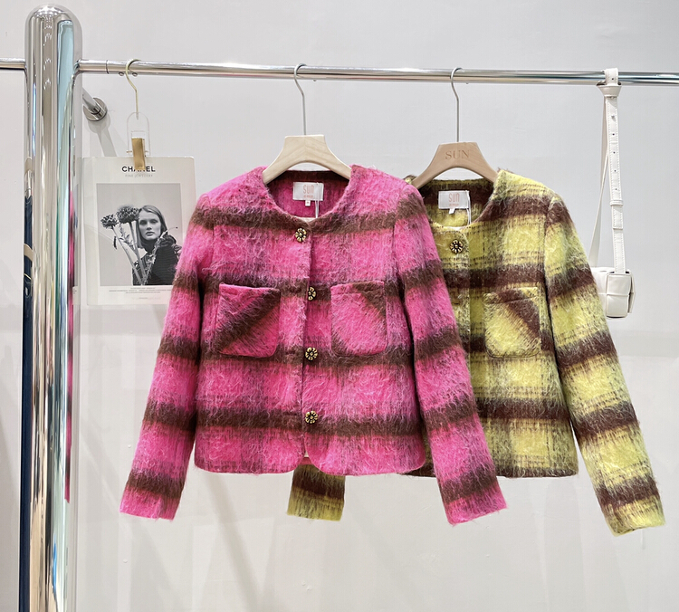 New year in early spring! [sun] xiaoxiangfeng Vintage Plaid short coat wt9230# YYW