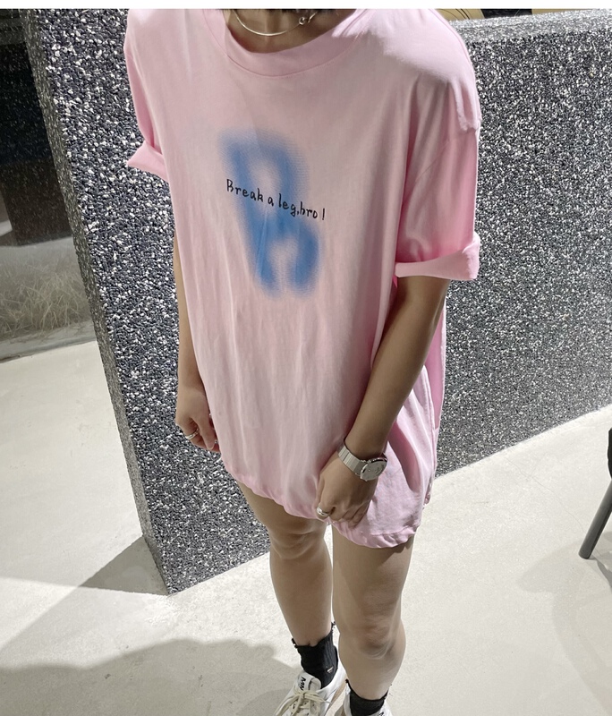 [WP / Yinuo] loose and versatile letter short sleeve T-shirt d788# zxl