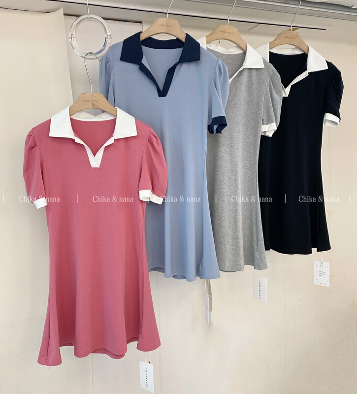 [Yi Jia Yi] Korean casual waist closing slim fitting dress 1108# cqw