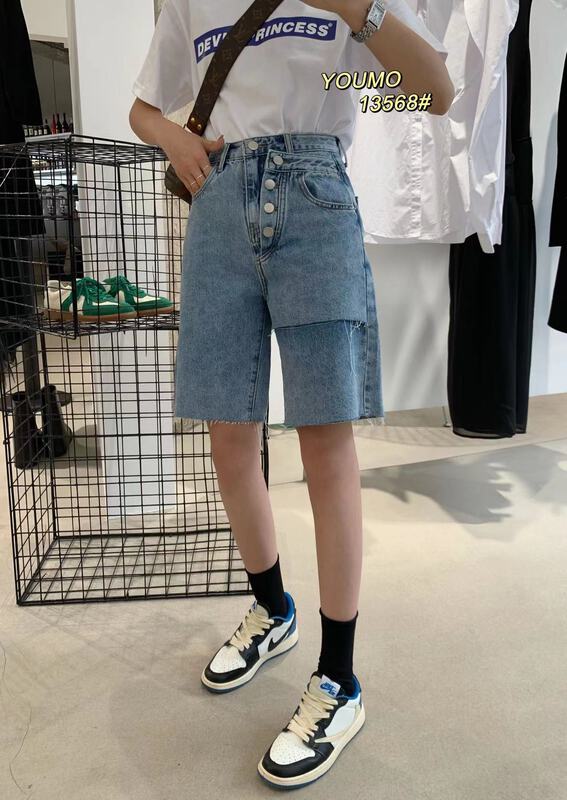 New in early summer! [suxinlan] irregular design Vintage denim shorts 13568# LSL