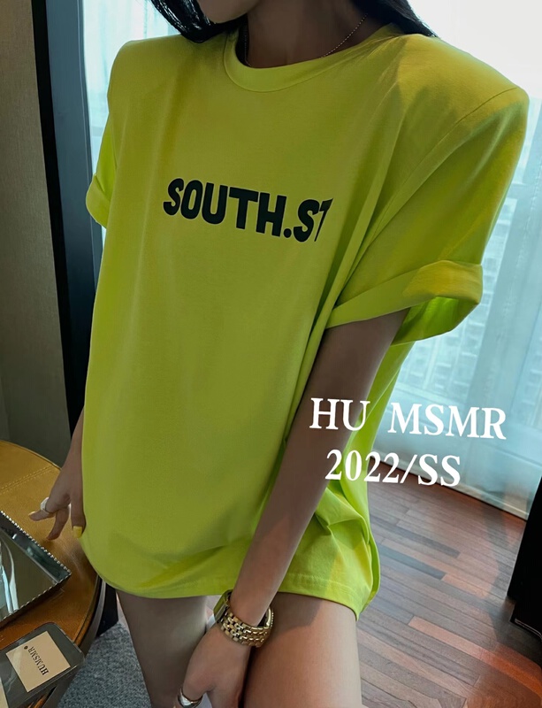 【HU】簡約字母潮流短袖T恤  6990#  ZYH